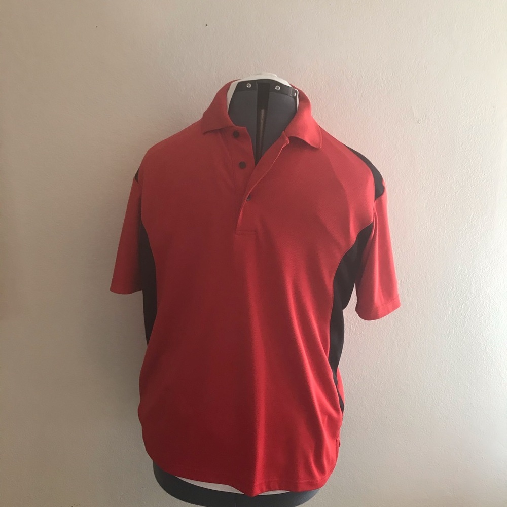 Red and black polo shirt​